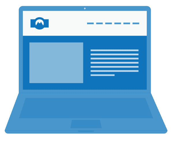 Laptop mockup to represent website branding - CloudDev Web Design